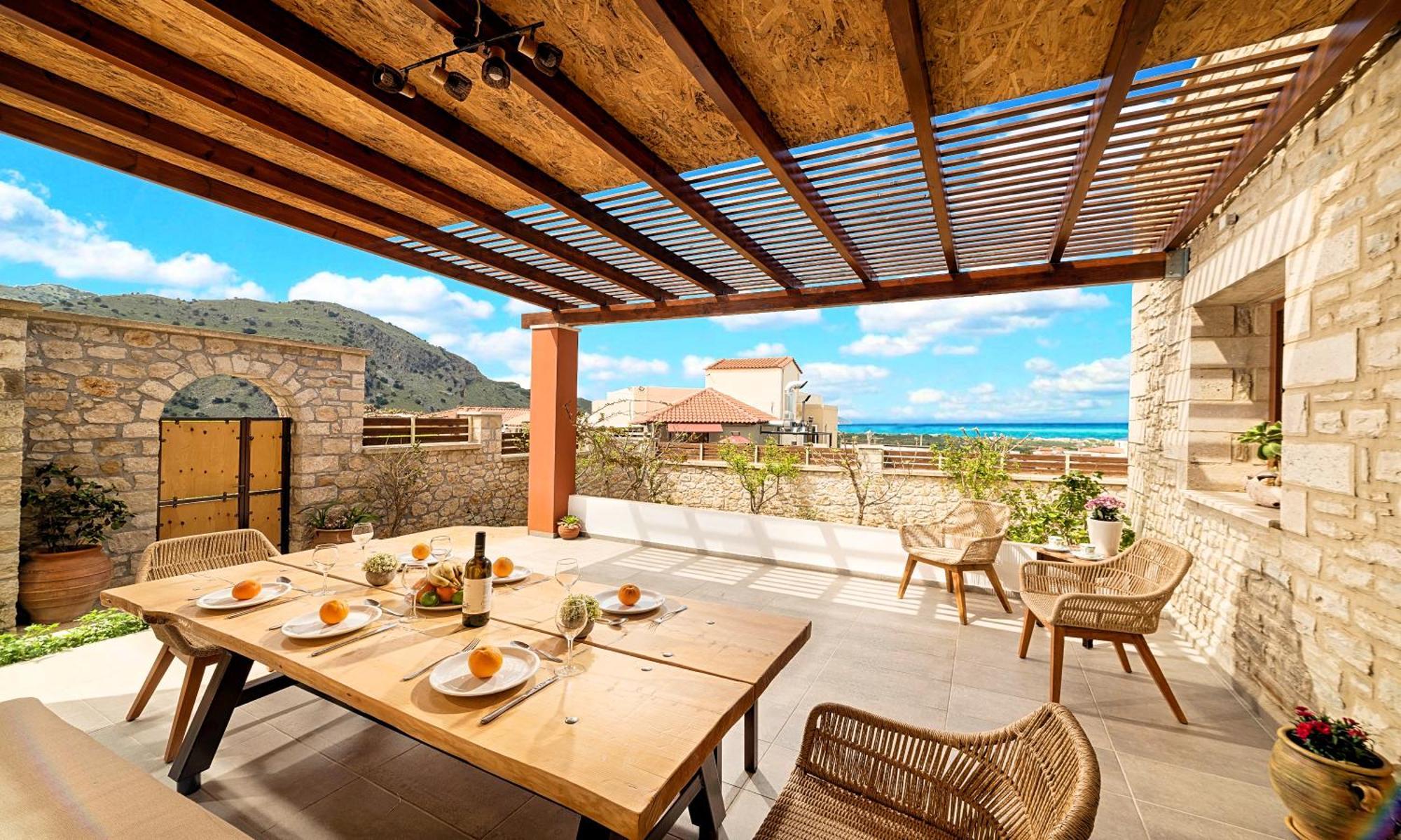 Dhimitroulianá Cretan Sunrise Villa Heated Pool מראה חיצוני תמונה