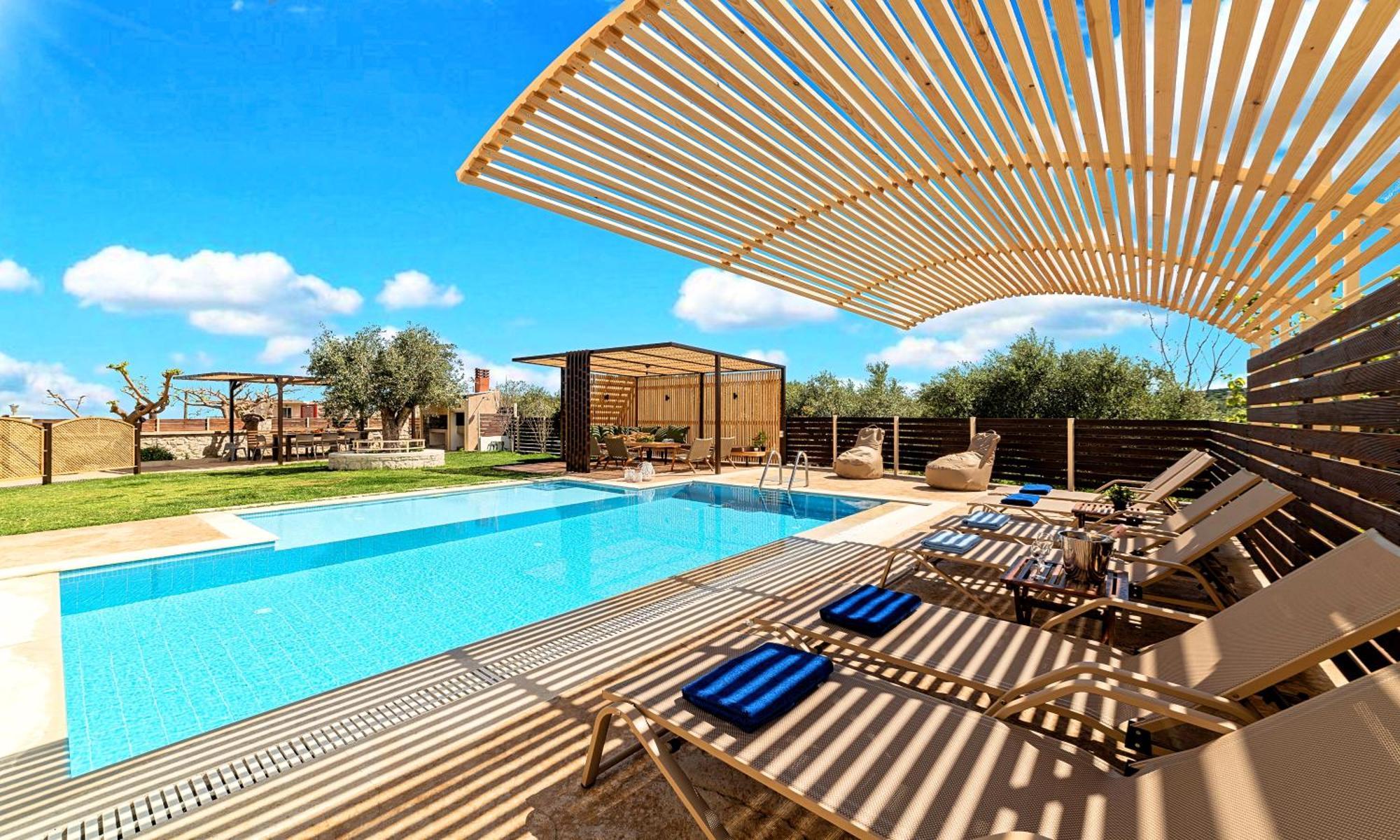 Dhimitroulianá Cretan Sunrise Villa Heated Pool מראה חיצוני תמונה